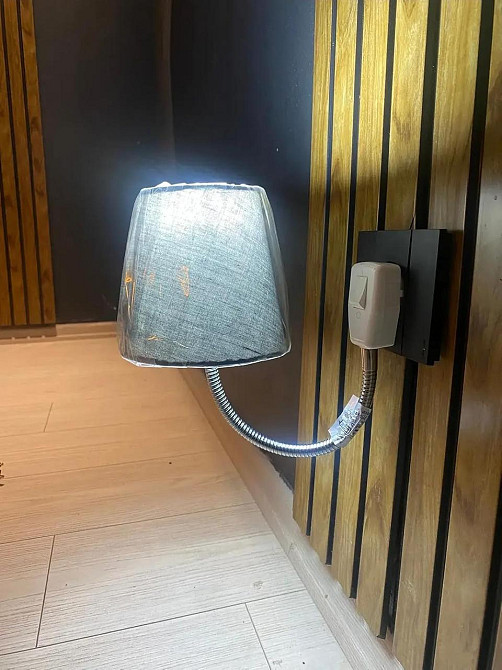 Ночник в розетку Soketsan, светильник настенный абажур, коричневый, гибкий, бра энергоэффективный класс A Киев - изображение 3