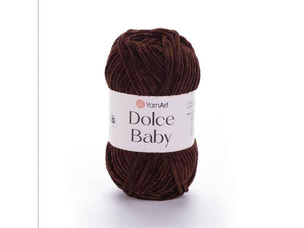 Пряжа Dolce Baby темно коричневый 100% микрополиэстр 85м 50г 5шт/уп 775 ТМ YarnArt Киев - изображение 1