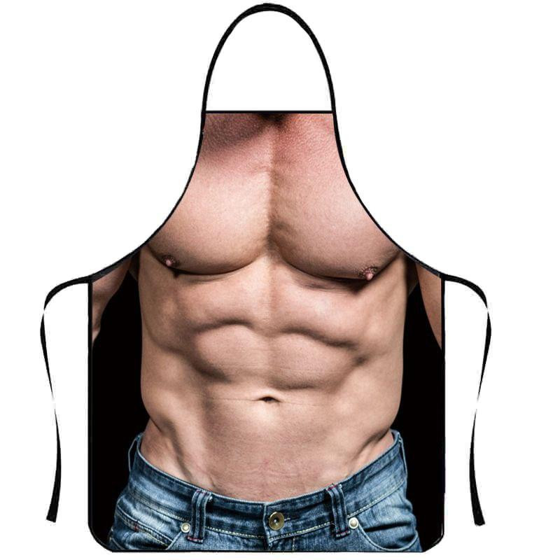 Фартух чоловічий кухонний з реалістичним торсом прикольний для гриля барбекю та шашлику Київ - фото 4