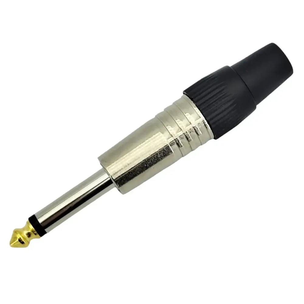 Штекер 6,3мм монo, корпус металлический, с пластиковой гайкой Полтава - изображение 1