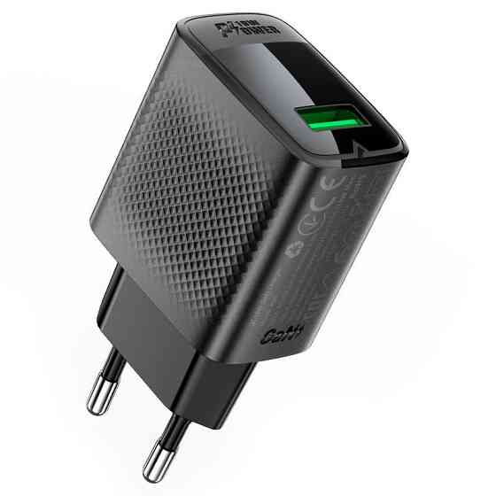 Сетевое зарядное устройство ACEFAST A90 QC18W GaN single USB-A charger (EU) Black Одесса