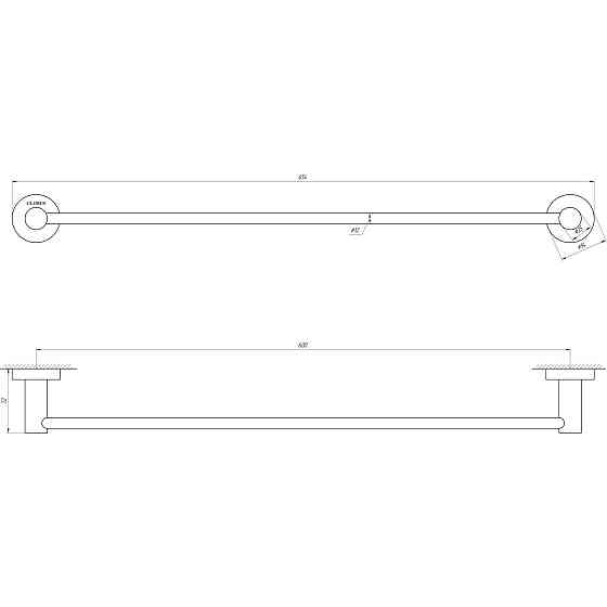 Тримач рушників Globus Lux SS 8402-60  SUS304 Тернопіль