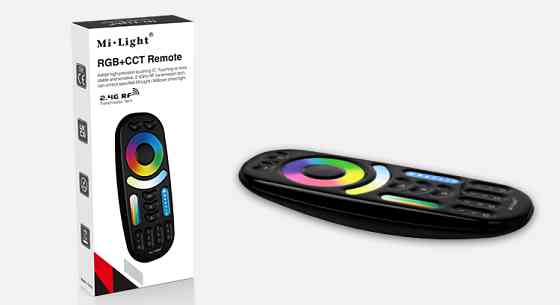 Milight Пульт керування 4-х зонний бездротовий Мілайт чорний Dual White/RGB/RGBW/CCT RF 2.4G Mi Київ