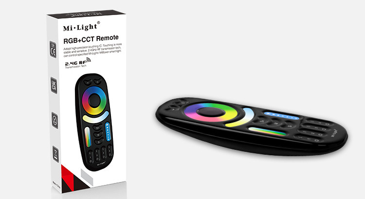 Milight Пульт керування 4-х зонний бездротовий Мілайт чорний Dual White/RGB/RGBW/CCT RF 2.4G Mi Київ - фото 3