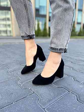 Nivelle Туфлі жіночі NIVELLE чорні натуральна замша каблук 9 см (1592/8051-8048) Коломия