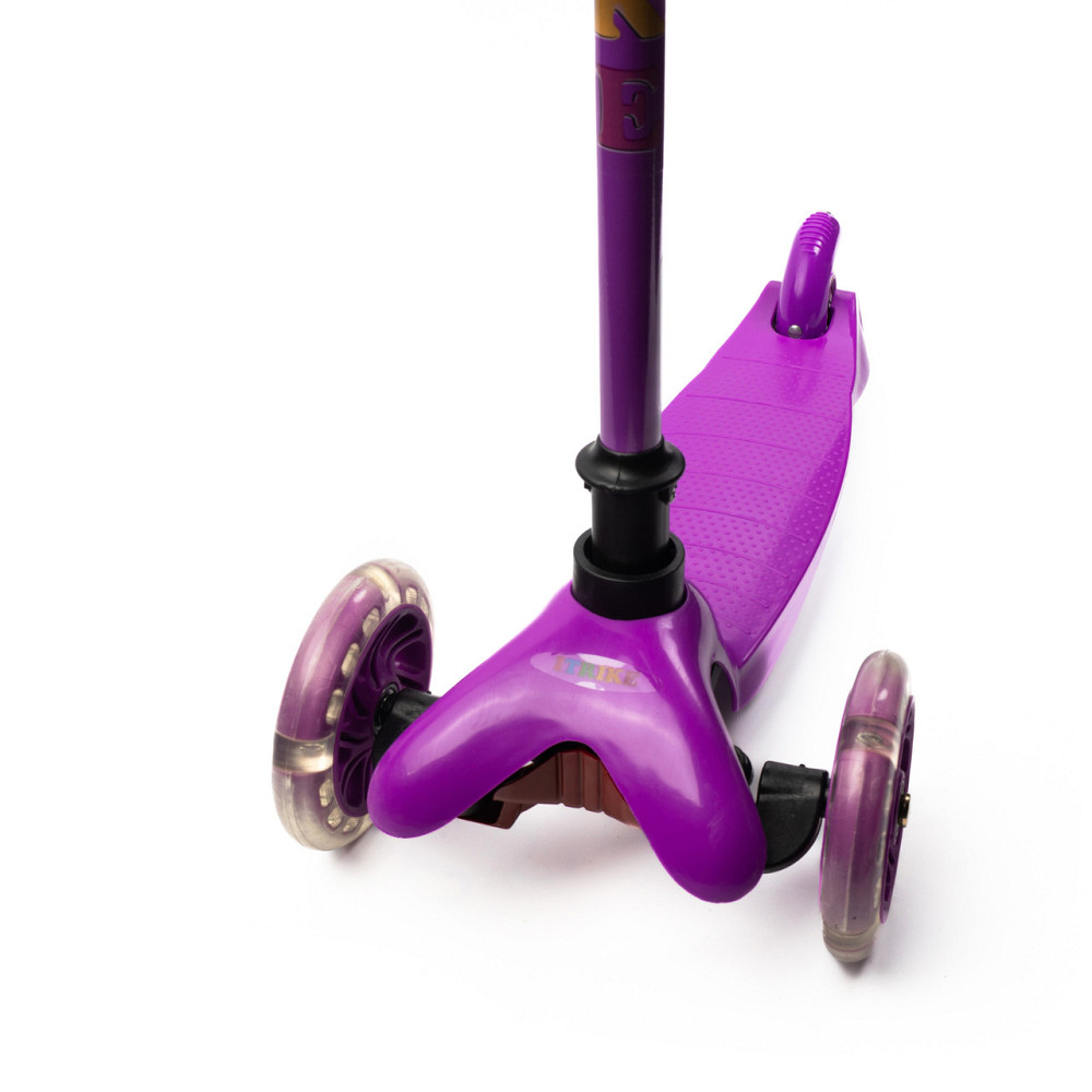 Самокат детский трехколесный iTrike Mini BB 3-013-5-V со светящимися колесами, Фиолетовый Каменец-Подольский - изображение 5
