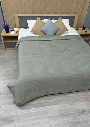 Покривало велюрове Кing Size 220х240 см колір болотний (85-207) Київ