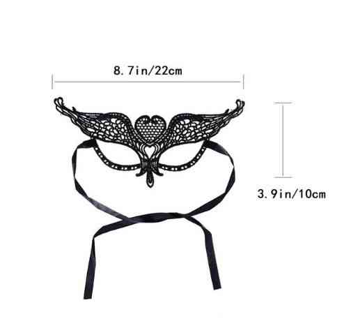 Маска карнавал із мережива one size чорний Київ