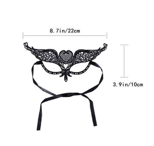 Маска карнавал із мережива one size чорний Київ - фото 3