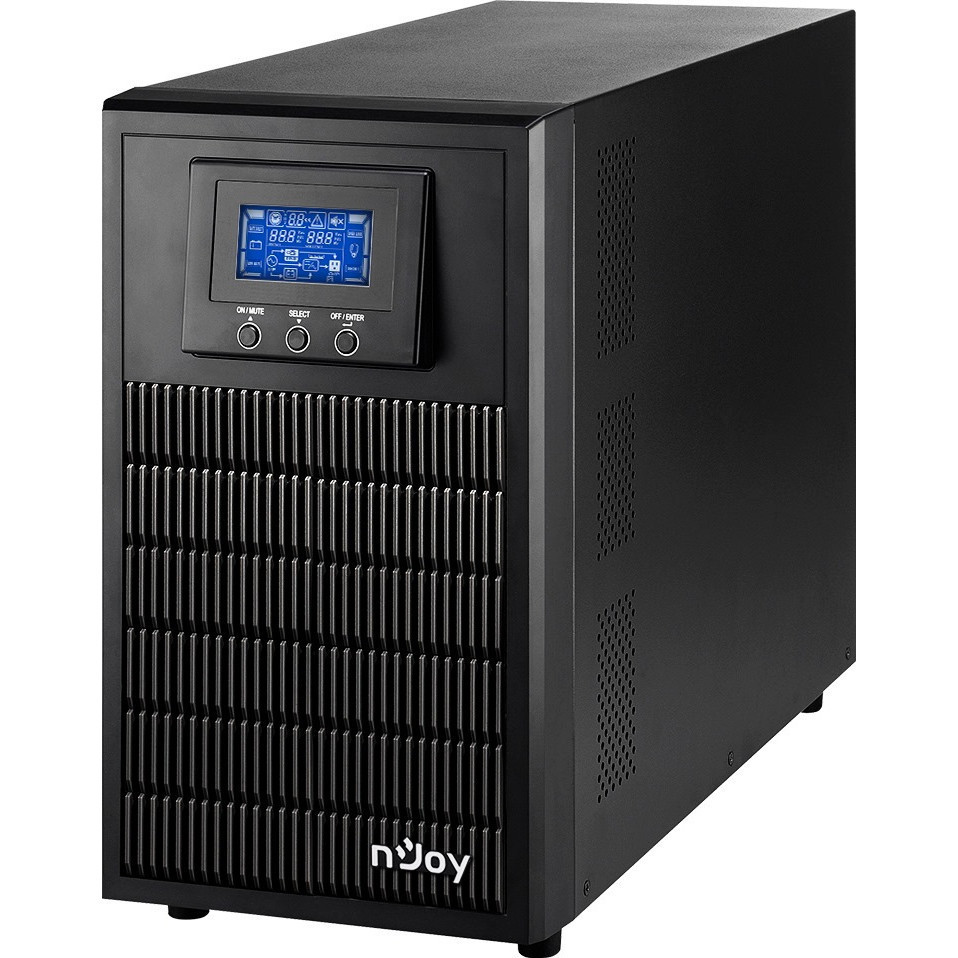 ДБЖ NJOY Aten Pro 3000 (PWUP-OL300AP-AZ01B), Online, 4 x Schuko, USB, LCD, метал Чорний Харьков - изображение 5