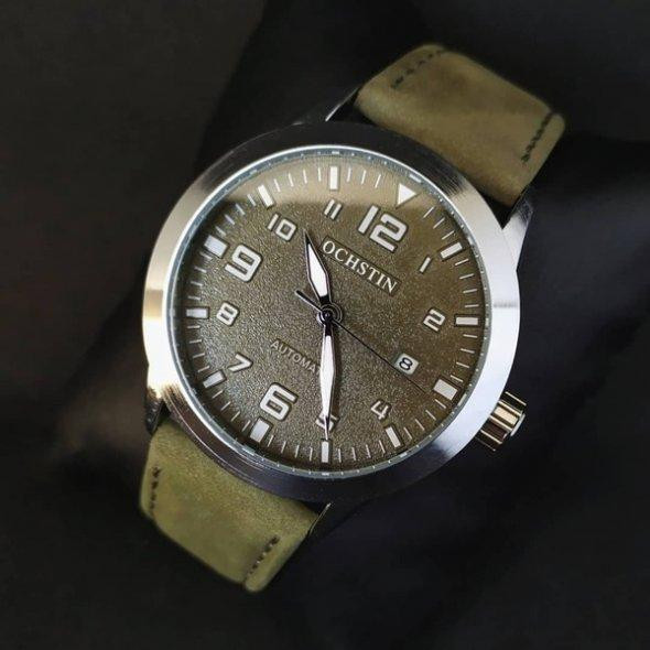 Водостійкий механічний годинник Ochstin Military silver Вінниця - фото 6