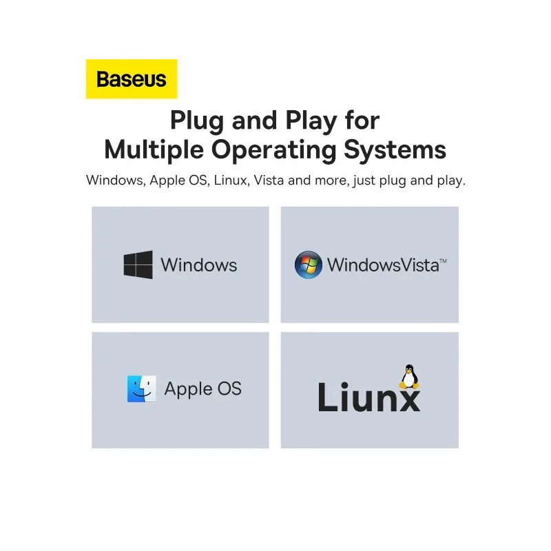 USB-хаб Baseus Lite 4-Port Type-C, 1м, черный Киев - изображение 1