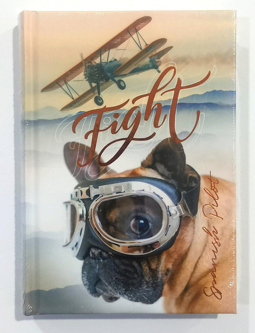 Блокнот В6/176 арк. "Аркуш""Мопс пілот" # офсет, тверда обкл., мат. лам.+ виб. УФ, 1В2355, шт Київ - фото 1