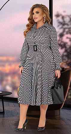 Гарне плаття плісе великого розміру спідницею плісе та поясом (54) Київ