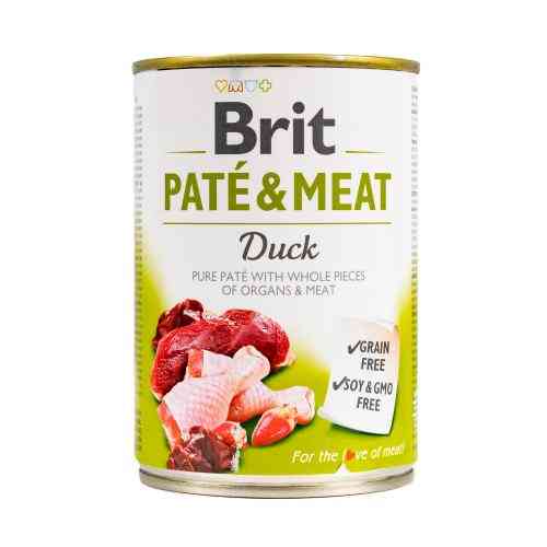 Корм влажний Brit Care Pate and Meat для дорослих собак з качкою 400 г Київ