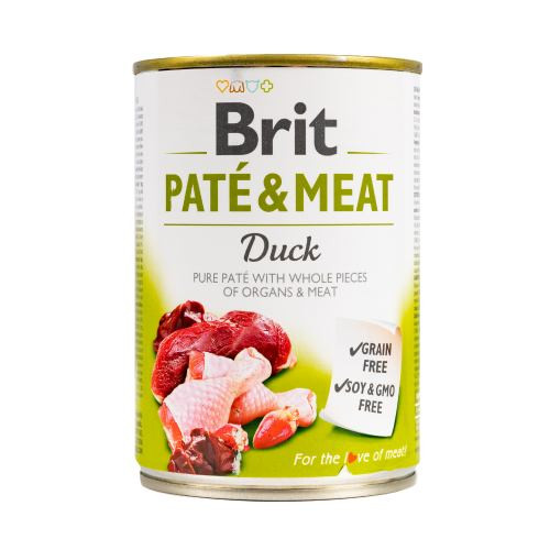 Корм влажний Brit Care Pate and Meat для дорослих собак з качкою 400 г Київ - фото 1