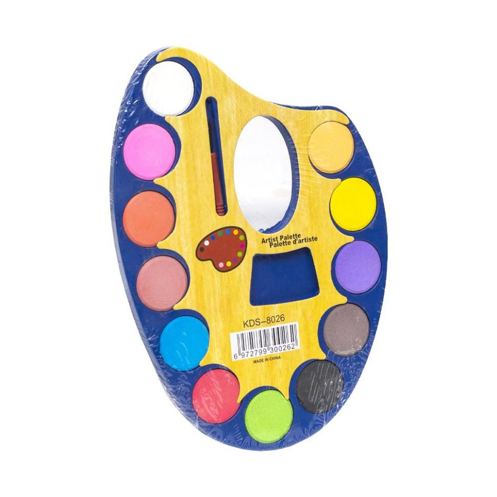 Акварель суха "Палітра" 94283, 12 кольорів Синій Вінниця - фото 1