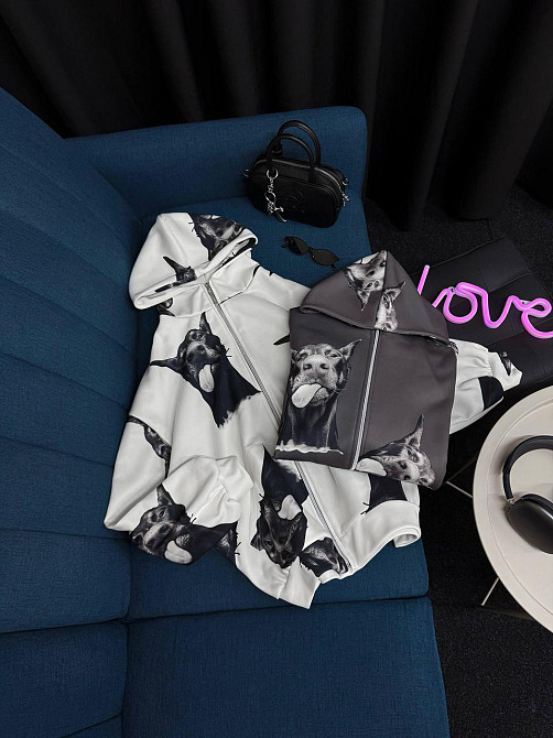 Женская стильная теплая оверсайз худая трехнитка на флисе Одесса - изображение 3