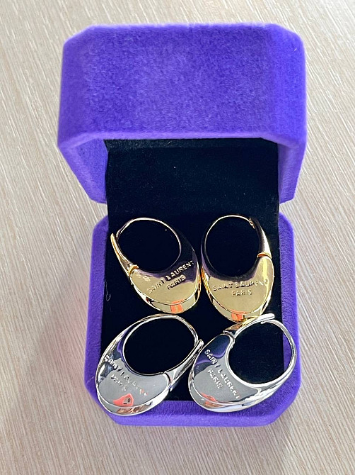 Сережки Saint Laurent позолота 18К Одеса - фото 8