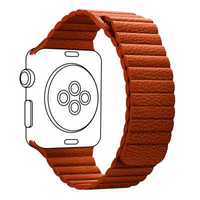 Ремешок для смарт-часов Armorstandart Leather Loop для Apple Watch 42 (Series 11-10)/41/40/38 Orange (ARM57838) Винница