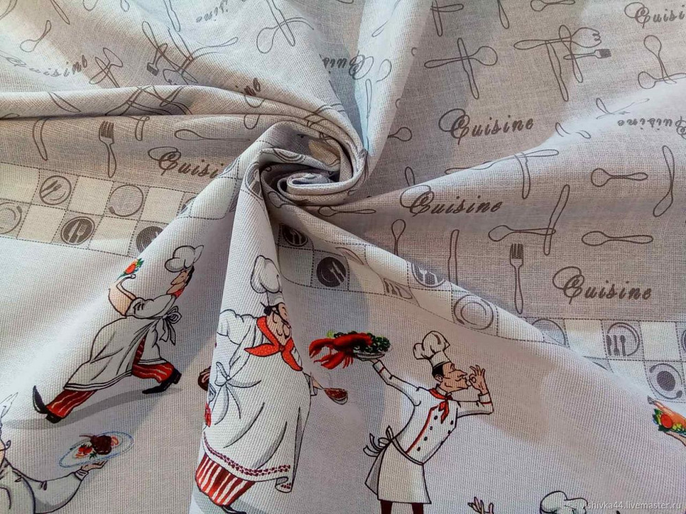 Ecotton Скатертина Ecotton 150х180 см бавовняна з рогожки біла світло-сіра 30161-1 Шеф-повар Київ - фото 1