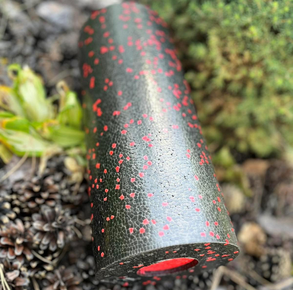 Масажний ролик (роллер) гладкий PowerPlay PP-4348 2 in 1 EPP Foam Roller Чорно/Червоний (33x14см.) Кам'янське - фото 9