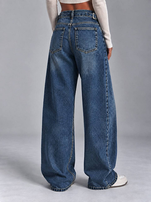 Джинси жіночі It’s Basic 2961-2W6-8 WIDE LEG baggy з регулюванням пояса сині, синій, 36, 36, 74 см, 101 см Київ - фото 5