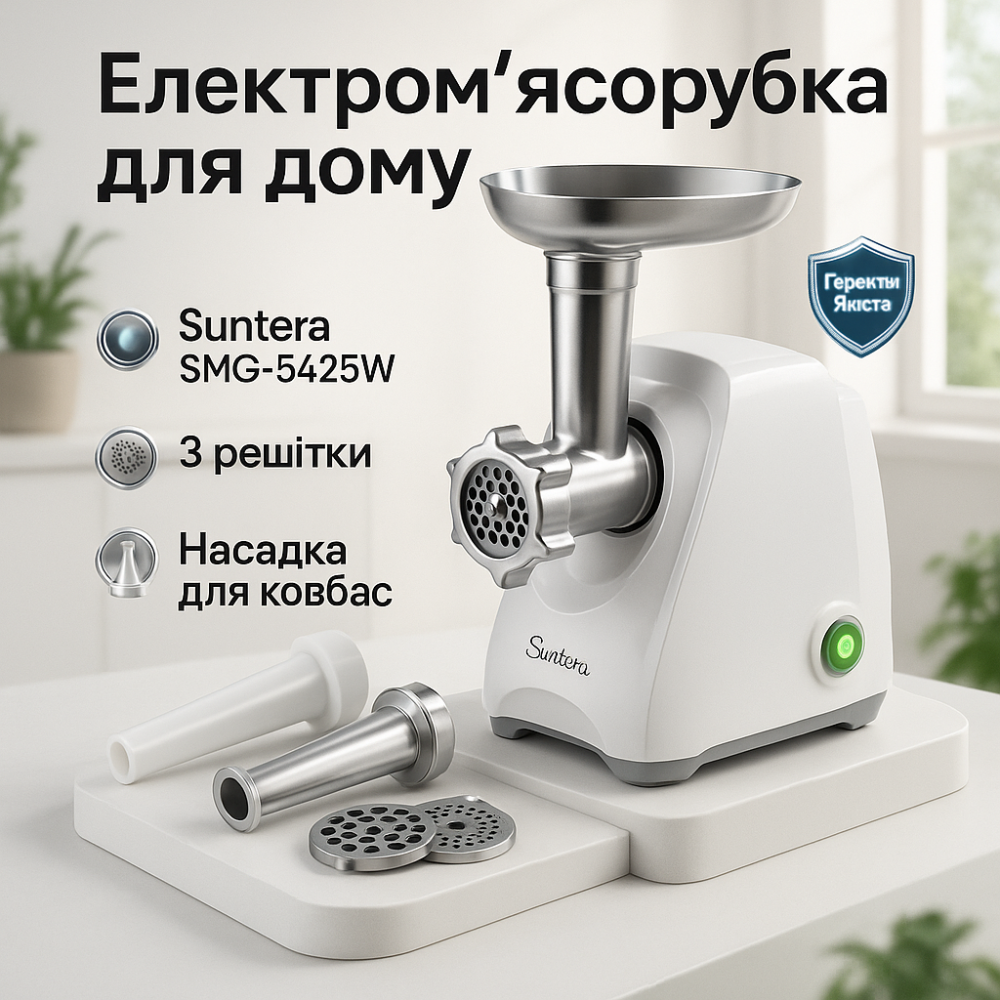 Кращі електро м'ясорубки для дому Suntera, М'ясорубка-шатковка-терка М'ясорубка електрична для 'яса AJ-39 Львів - фото 12