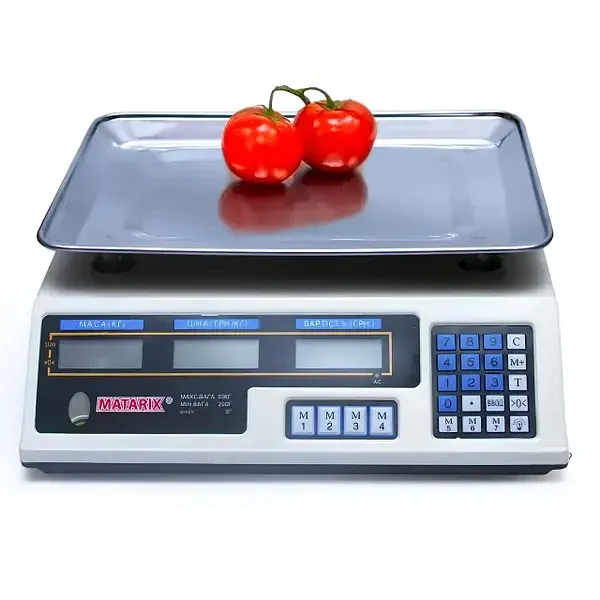 Весы торговые MATARIX MX-410B 50кг работает от сети, фукнция памяти цен, автоматический рассчет мк Одесса - изображение 2
