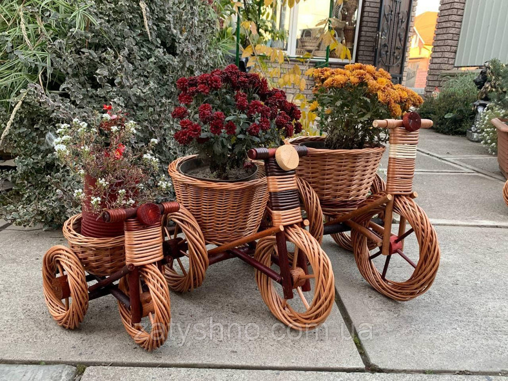 Плетена підставка під вазон із лози Київ - фото 4