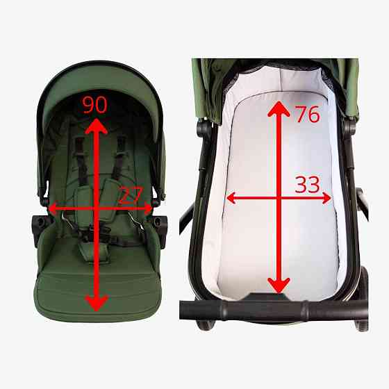 Коляска для дитини універсальна 3 в 1 FreeON Zack, olive Київ