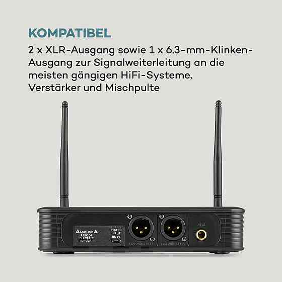 UHF200F-2B 2-канальний набір бездротових мікрофонів UHF приймач 2xпередавач + гарнітура 2x мікрофон Рівне