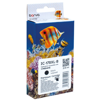 Картридж Barva HP 178XL (CB316HE/CN684HE) 550 c, Black (IC-178XL-B) Винница - изображение 1