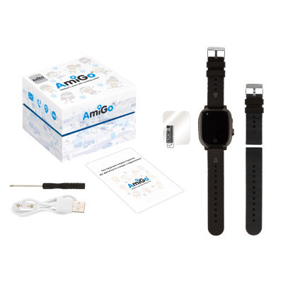 Смарт-часы Amigo GO005 4G WIFI Kids waterproof Thermometer Black (747016) Винница - изображение 8