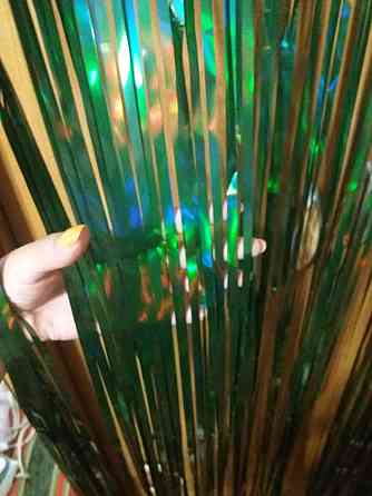 Дождик для фотозоны с голограммой на праздник новогодний 2 м на 1 м зеленый Киев