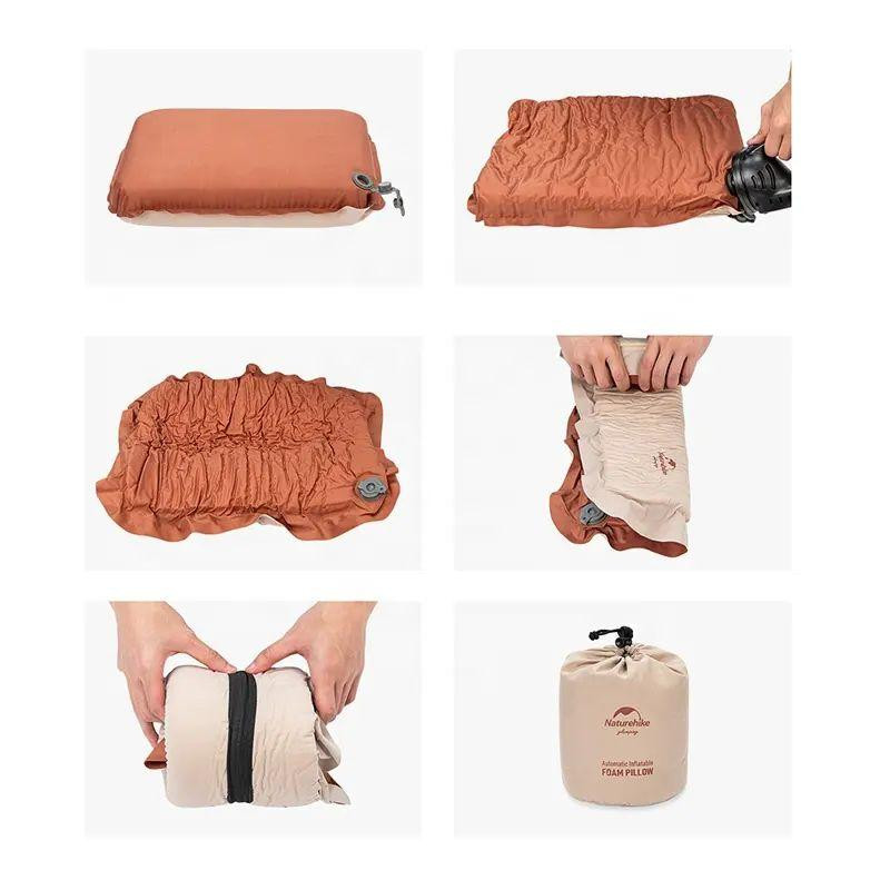 Подушка самонадувная бесшумная Naturehike NH21ZT001, персиковый Ровно - изображение 8