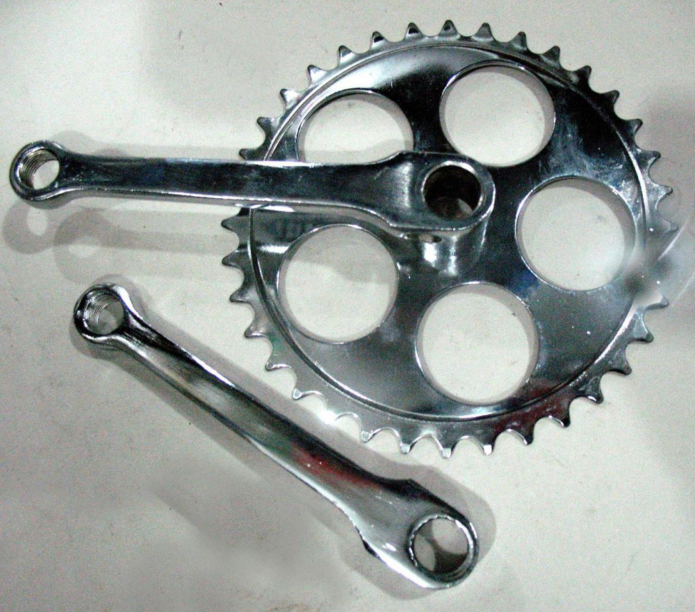 Зірка велосипедна (передня) 28T (+2 шатуни L-127mm, під коло, хром) Мукачево - фото 1