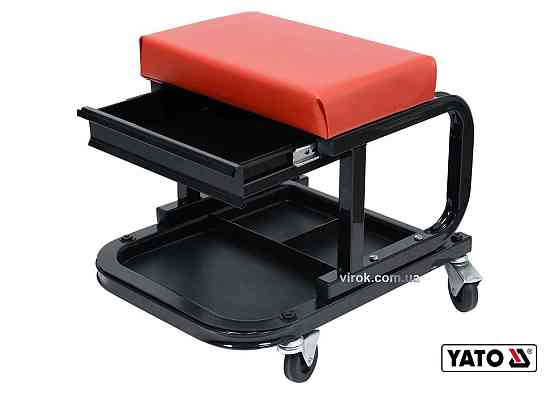 Табурет на колесах YATO з шуфлядою, 440 x 360 x 390 мм, 150 кг [2] Одеса