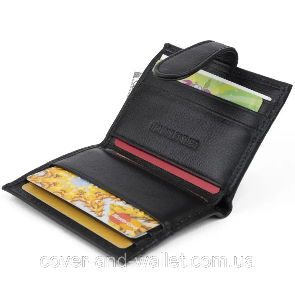 Тонкий компактний мужской кошелек на много карточек из натуральной кожи ST Leather 6073 Киев - изображение 5