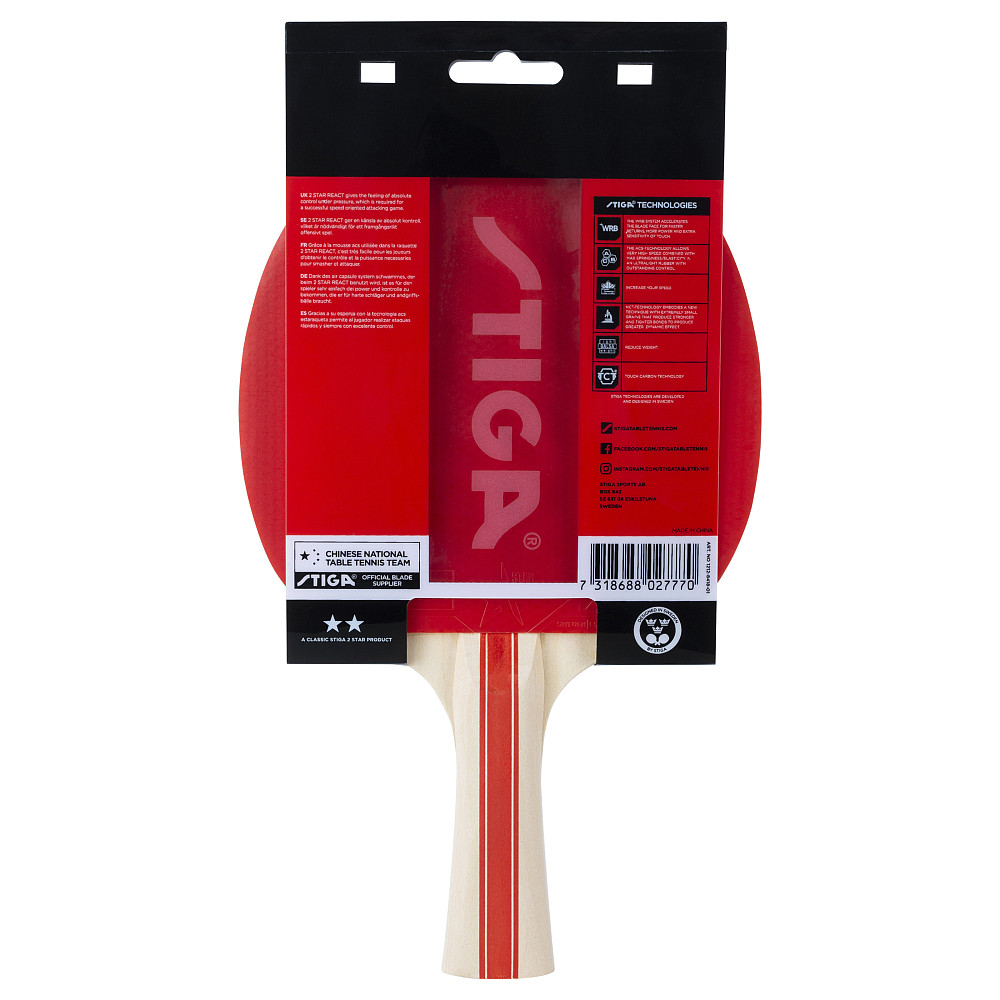 Ракетка для настольного тенниса Stiga React 2 Star FL (1212-8418-01) Киев - изображение 2