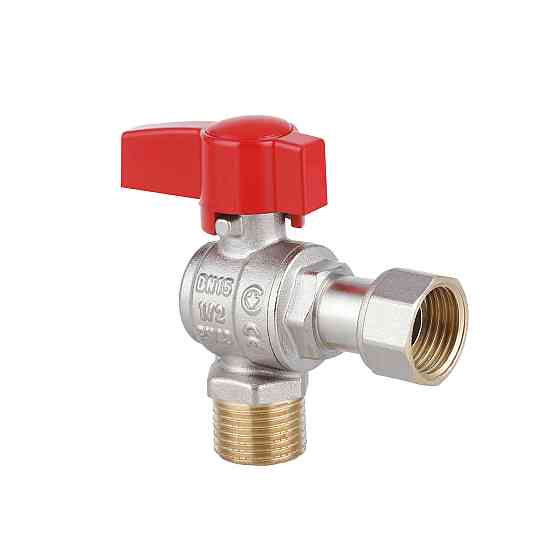Кран кульовий Thermo Alliance Standart 1/2" ВН кутовий, PN40, з накидною гайкою TAS224W15 Київ