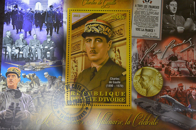 Кот Д'івуар. Марки. Історія. Особистості. Блок. 2012 рік (В-5) Полтава - фото 1