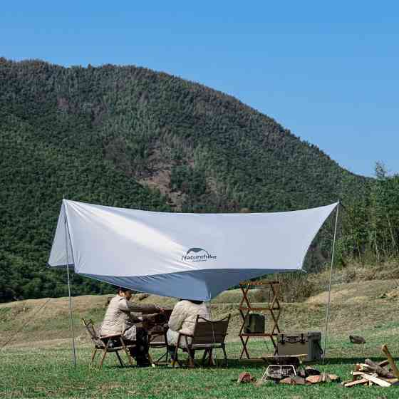 Тент для кемпінгу Naturehike Hexagon NH16T013-S, 150D / Silver Coated, 520*460 см, сіро-блакитний (з Київ