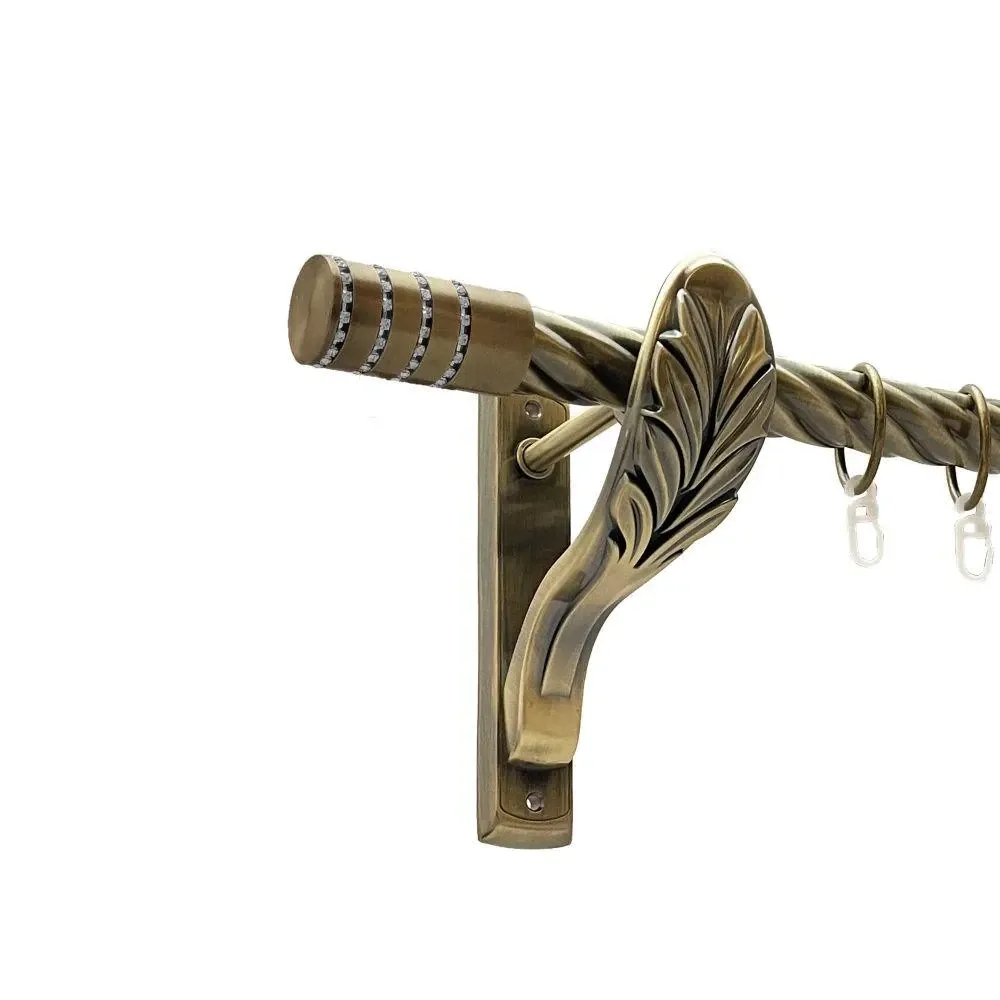 Карниз Orvit Барамелла металевий однорядний ретро скручена труба кільце металеве Антик 25 мм 240 см Львов - изображение 1