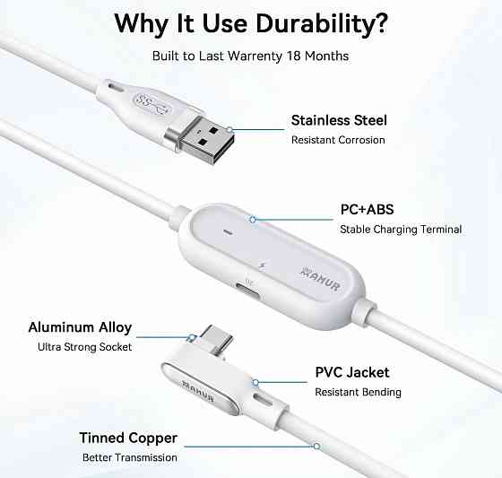 AMVR Link Cable USB3.2 gen1 New! Кабель с зарядным портом Meta Quest 3. Харьков