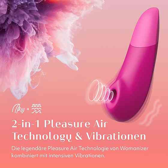 Клиторальный вакуумный стимулятор 2 в 1 Womanizer Enhance с вибрацией, розовый Sex Aura Киев