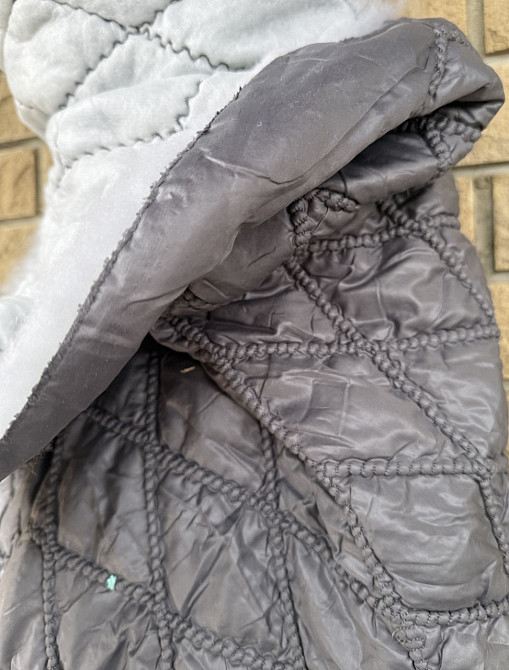 Тканина замш-опт/ плащівка стьобана сіра, від 3 м Київ - фото 8