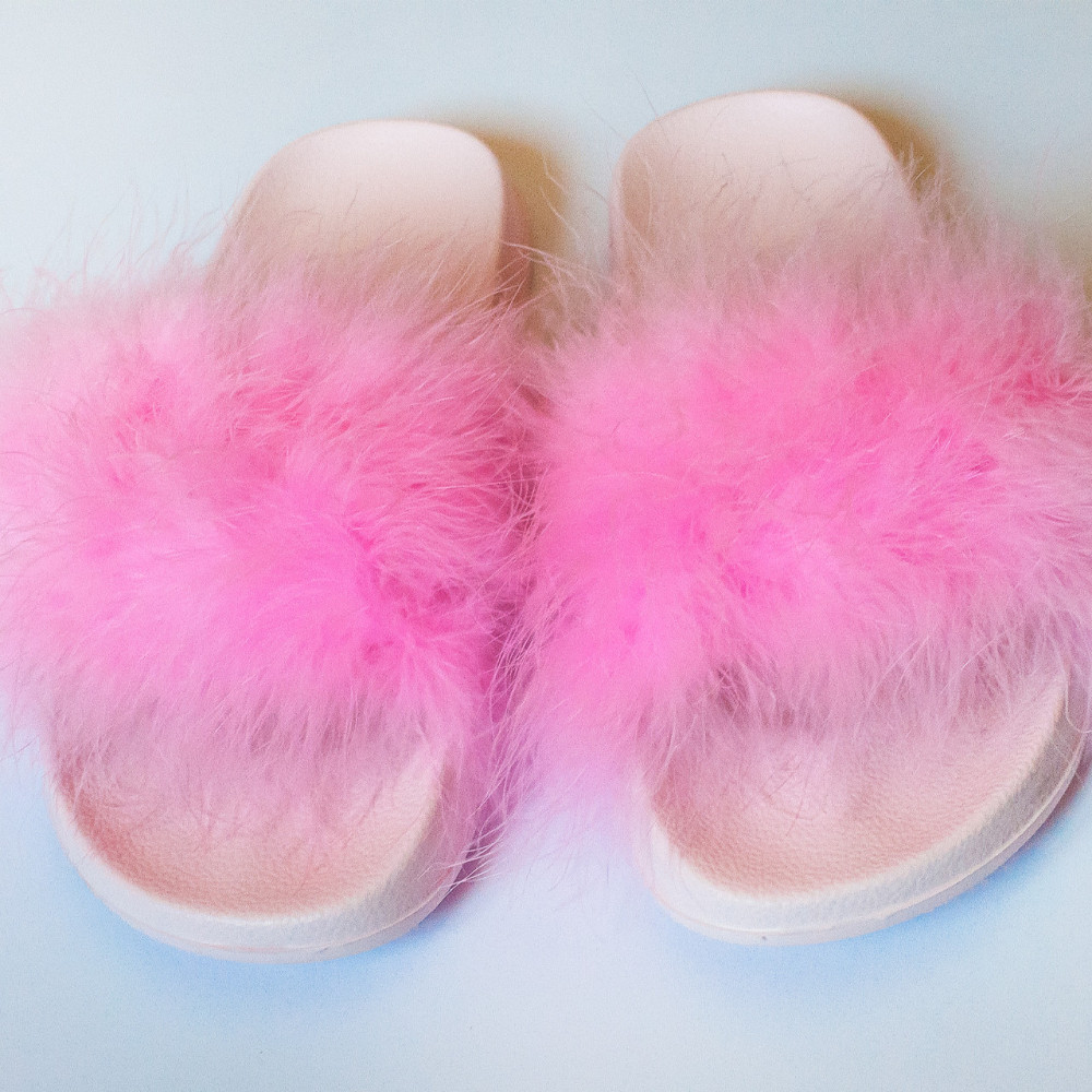 Шльопанці жіночі рожеві Пухнастики Вуличні PaGo Одеса - фото 3