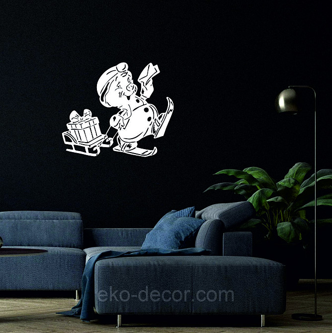 Декоративное настенное Панно «Снеговик», Декор на стену Киев - изображение 4