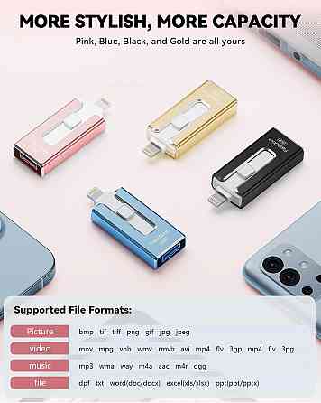 Флеш-накопичувач 4 в 1 SUDEHO, Lightning/Micro USB/Type-C/USB 128 GB Луцьк